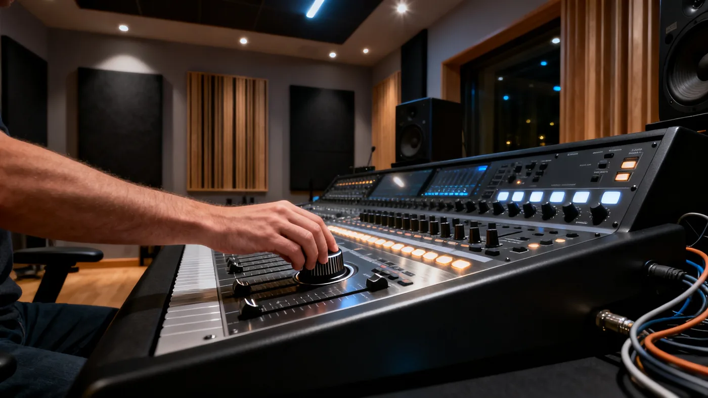 Studio mixing console